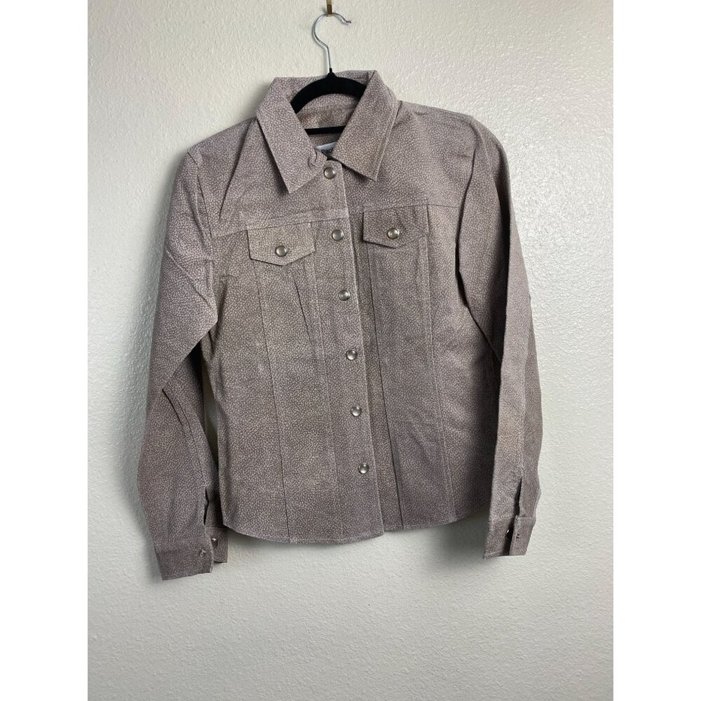 Paolo Santini Western Womens‎ 100% Leather Pearl Snap Jacket Size 4 Cowboy Rodeo